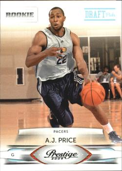 2009-10 Panini Prestige - Draft Picks Light Blue #196 A.J. Price Front