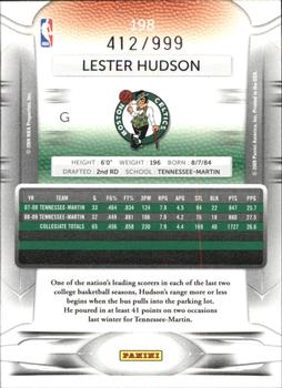 2009-10 Panini Prestige - Draft Picks Light Blue #198 Lester Hudson Back