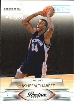2009-10 Panini Prestige - Draft Picks Light Blue #202 Hasheem Thabeet Front