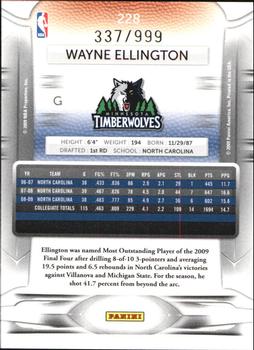 2009-10 Panini Prestige - Draft Picks Light Blue #228 Wayne Ellington Back