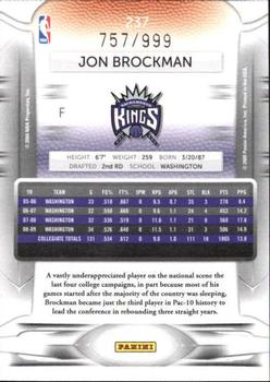 2009-10 Panini Prestige - Draft Picks Light Blue #237 Jon Brockman Back