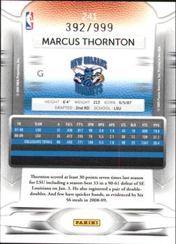 2009-10 Panini Prestige - Draft Picks Light Blue #241 Marcus Thornton Back