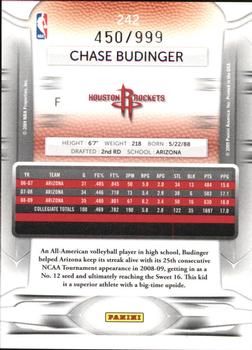 2009-10 Panini Prestige - Draft Picks Light Blue #242 Chase Budinger Back