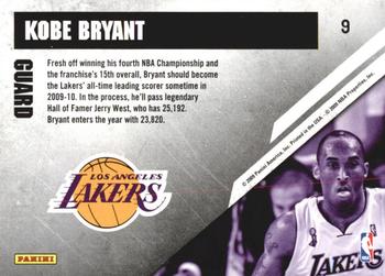 2009-10 Panini Prestige - Franchise Favorites #9 Kobe Bryant Back