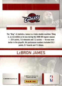 2009-10 Panini Prestige - Stat Stars #8 LeBron James Back