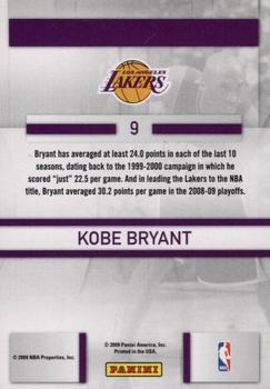 2009-10 Panini Prestige - Stat Stars #9 Kobe Bryant Back