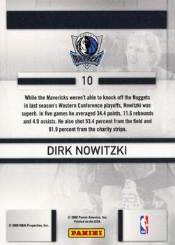 2009-10 Panini Prestige - Stat Stars #10 Dirk Nowitzki Back