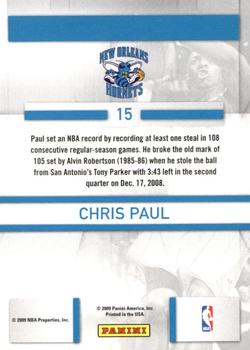 2009-10 Panini Prestige - Stat Stars #15 Chris Paul Back