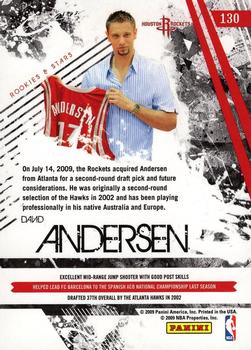 2009-10 Panini Rookies & Stars Longevity #130 David Andersen Back