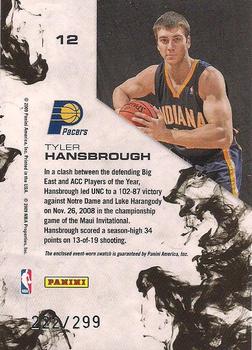 2009-10 Panini Rookies & Stars Longevity - Dress for Success Materials Jerseys #12 Tyler Hansbrough Back