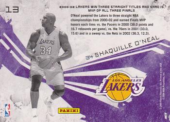 2009-10 Panini Rookies & Stars - Moments in Time #13 Shaquille O'Neal Back