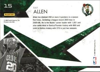 2009-10 Panini Rookies & Stars - Sharp Shooters #15 Ray Allen Back