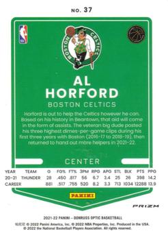 2021-22 Donruss Optic - Green Shock #37 Al Horford Back