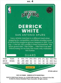 2021-22 Donruss Optic - Holo #4 Derrick White Back