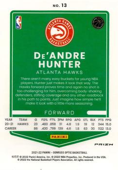2021-22 Donruss Optic - Holo #13 De'Andre Hunter Back