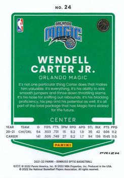 2021-22 Donruss Optic - Holo #24 Wendell Carter Jr. Back