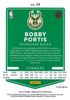 2021-22 Donruss Optic - Holo #30 Bobby Portis Back