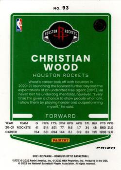 2021-22 Donruss Optic - Holo #93 Christian Wood Back