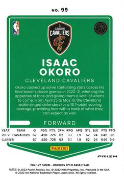 2021-22 Donruss Optic - Holo #99 Isaac Okoro Back