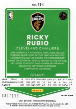 2021-22 Donruss Optic - Orange #134 Ricky Rubio Back