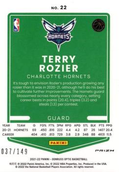 2021-22 Donruss Optic - Lime Green #22 Terry Rozier III Back
