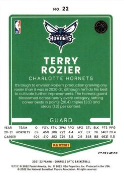 2021-22 Donruss Optic - Choice Red & Green #22 Terry Rozier III Back