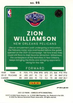 2021-22 Donruss Optic - Choice Red & Green #95 Zion Williamson Back