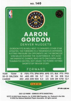 2021-22 Donruss Optic - Choice Red & Green #140 Aaron Gordon Back