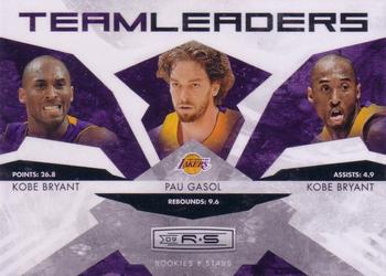 2009-10 Panini Rookies & Stars - Team Leaders #13 Kobe Bryant / Pau Gasol / Kobe Bryant Front