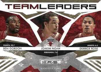 2009-10 Panini Rookies & Stars - Team Leaders Gold #4 Ben Gordon / Joakim Noah / Derrick Rose Front