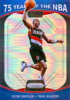 2021-22 Donruss Optic - 75 Years of the NBA (Panini Prizm) #17 Clyde Drexler Front