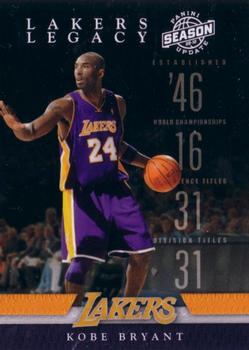 2009-10 Panini Season Update - Lakers Legacy #1 Kobe Bryant Front