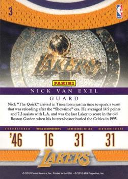 2009-10 Panini Season Update - Lakers Legacy #3 Nick Van Exel Back