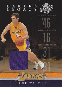 2009-10 Panini Season Update - Lakers Legacy Jerseys #8 Luke Walton Front