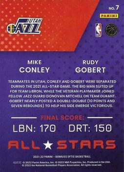 2021-22 Donruss Optic - All-Stars #7 Mike Conley / Rudy Gobert Back