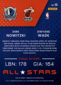 2021-22 Donruss Optic - All-Stars #12 Dirk Nowitzki / Dwyane Wade Back