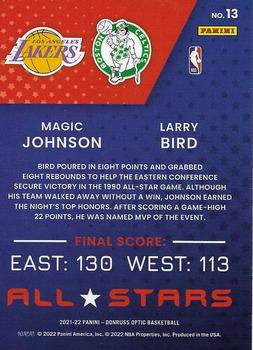 2021-22 Donruss Optic - All-Stars #13 Larry Bird / Magic Johnson Back