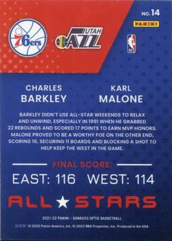 2021-22 Donruss Optic - All-Stars #14 Charles Barkley / Karl Malone Back