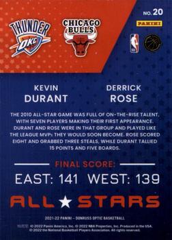 2021-22 Donruss Optic - All-Stars #20 Derrick Rose / Kevin Durant Back