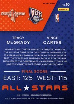 2021-22 Donruss Optic - All-Stars Holo #10 Tracy McGrady / Vince Carter Back