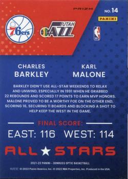 2021-22 Donruss Optic - All-Stars Holo #14 Charles Barkley / Karl Malone Back