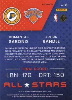 2021-22 Donruss Optic - All-Stars Red Pulsar #8 Domantas Sabonis / Julius Randle Back