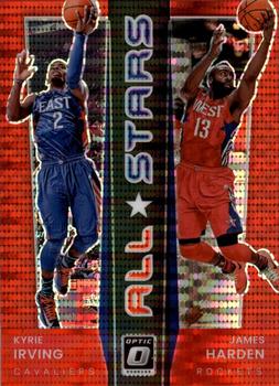 2021-22 Donruss Optic - All-Stars Red Pulsar #17 James Harden / Kyrie Irving Front