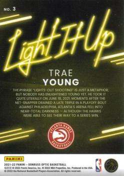 2021-22 Donruss Optic - Light It Up #3 Trae Young Back
