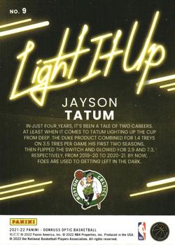2021-22 Donruss Optic - Light It Up #9 Jayson Tatum Back