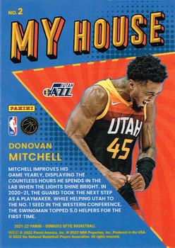 2021-22 Donruss Optic - My House #2 Donovan Mitchell Back
