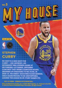 2021-22 Donruss Optic - My House #3 Stephen Curry Back