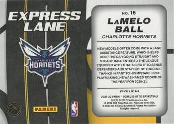 2021-22 Donruss Optic - Express Lane Holo #16 LaMelo Ball Back