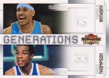 2009-10 Panini Threads - Generations #4 Carmelo Anthony / David Thompson Front