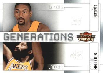 2009-10 Panini Threads - Generations #15 Connie Hawkins / Ron Artest Front